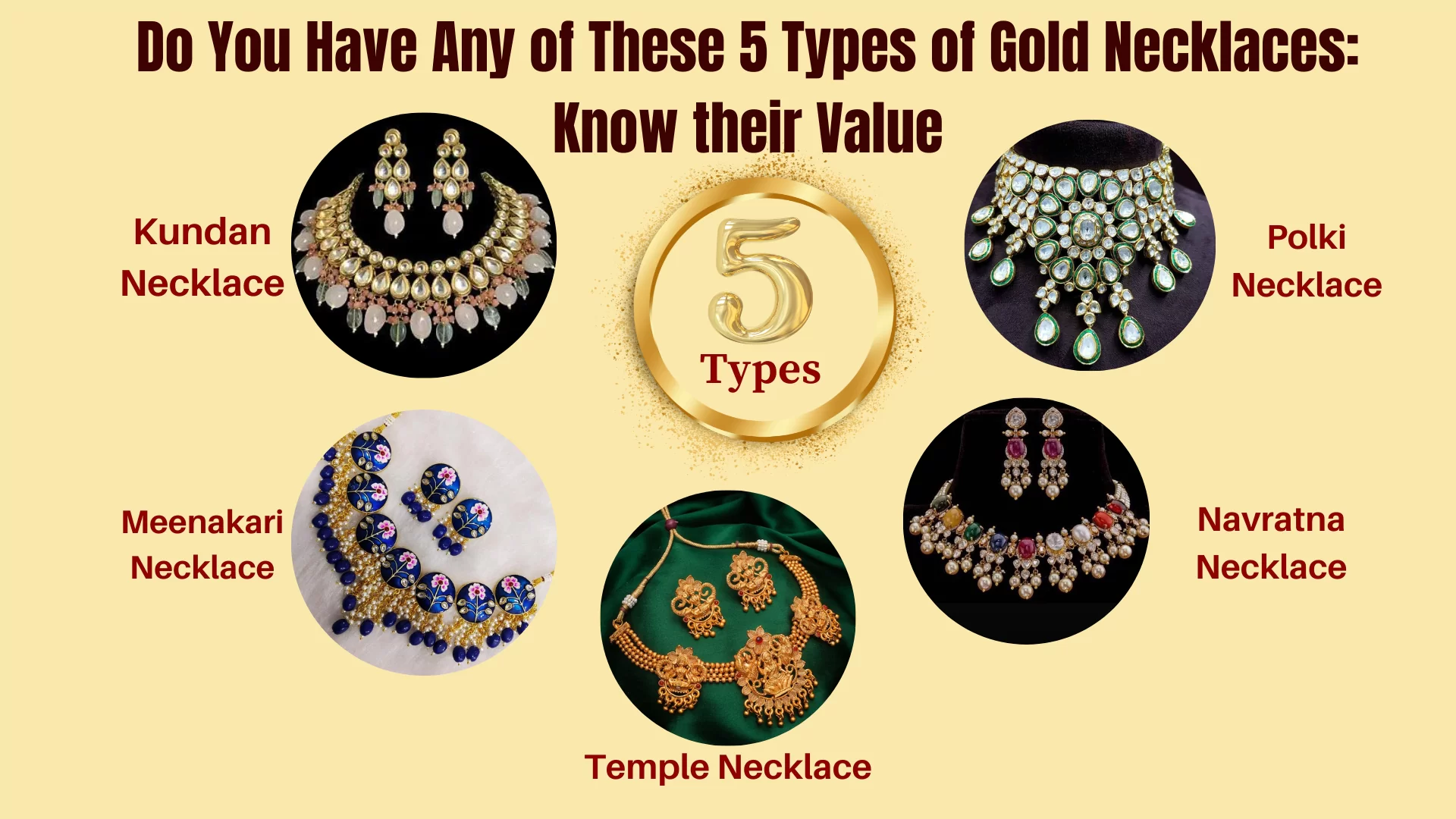 Do You Have Any of These 5 Types of Gold Necklaces: Know their Value