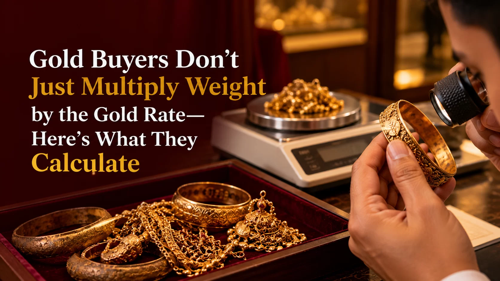 Gold Buyers Don’t Just Multiply Weight by the Gold Rate – Here’s What They Calculate Gold Jewellery Valuation and Cash for Gold in Kolkata